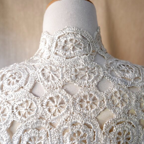 60s Vintage Silver Raffia Jacket, Made in Italy - Picture 5 of 10